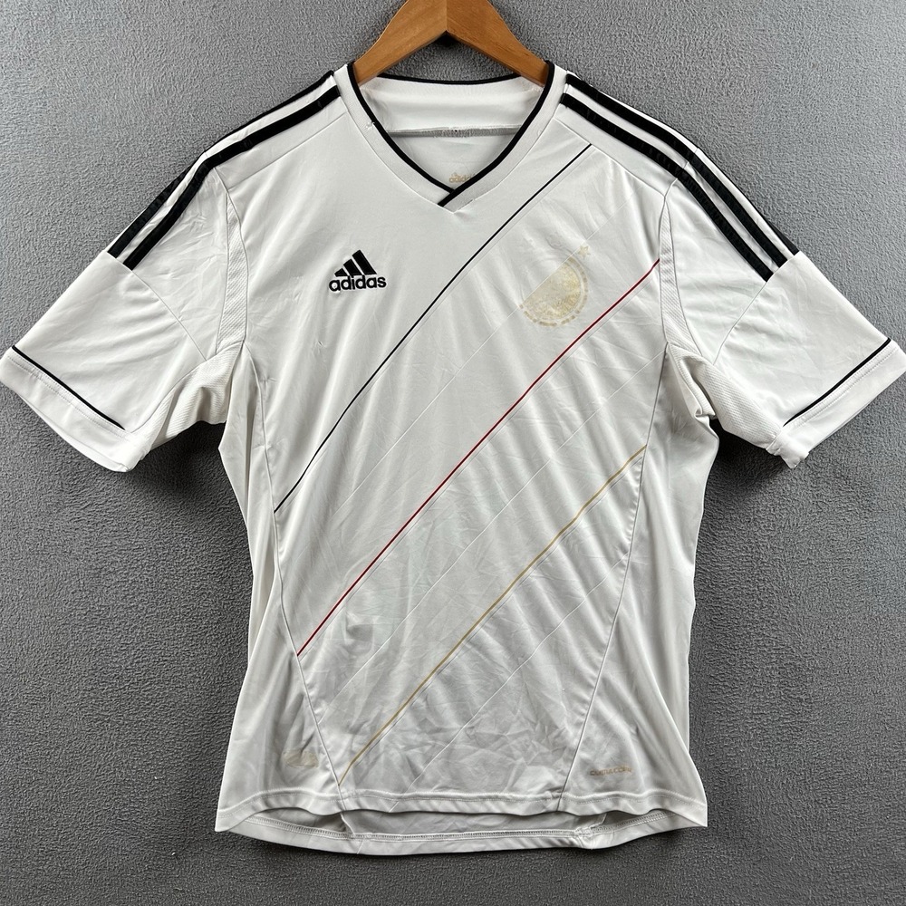 adidas Team Germany Jersey Mens Medium 2012/2013 Home Jersey Distressed Soccer